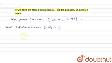 If two coins are tossed simultaneously. Find the probability of getting 2 heads.