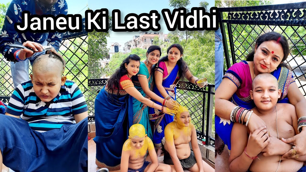 जनेऊ यज्ञोपवीत Ke Ek Mahine Baad कटे बाल 💇  हाथी भासाया | Lockdown Ki Wajah Se Kisi Ko Nhi Bulaya 😔