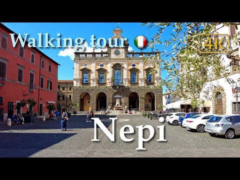 Nepi (Lazio), Italy【Walking Tour】History in Subtitles - 4K