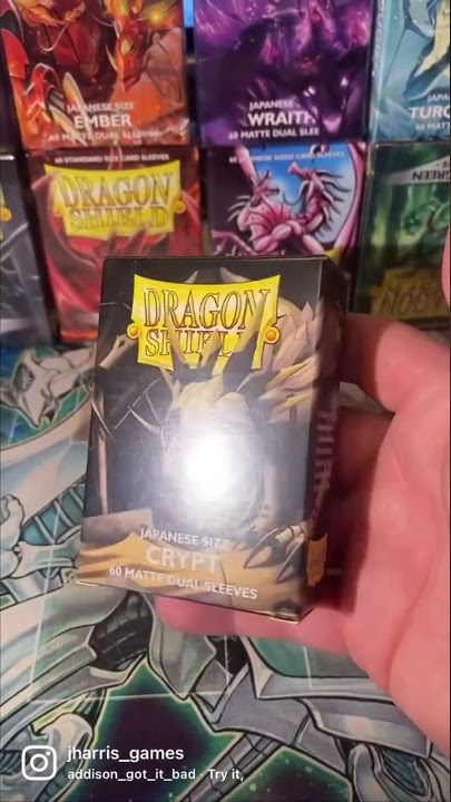 Dragon shield sleeves. #gaming #hero #ultimate #retro #tcg #gx #gamer #nerd #shorts #yugioh #konami