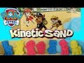 Paw Patrol Kinetic Sand Adventure Bay Beach Playset!  How To Make Paw Patrol Pups With Kinetic Sand!
