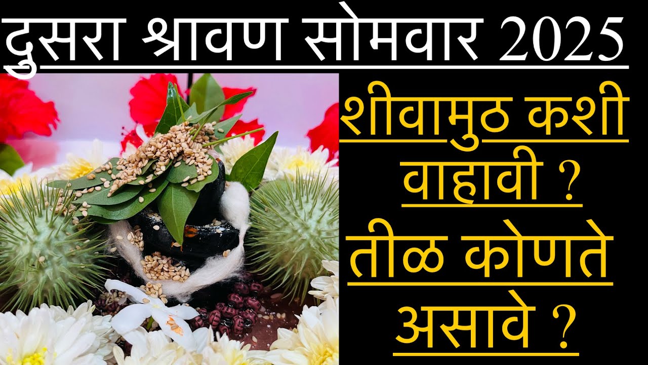 🙏दुसरा श्रावणी सोमवार शिवा मुठ कशी वाहावी 👍तीळ कोणते पांढरे की काळे 👍 सोपी पूजा कशी करावी 🙏