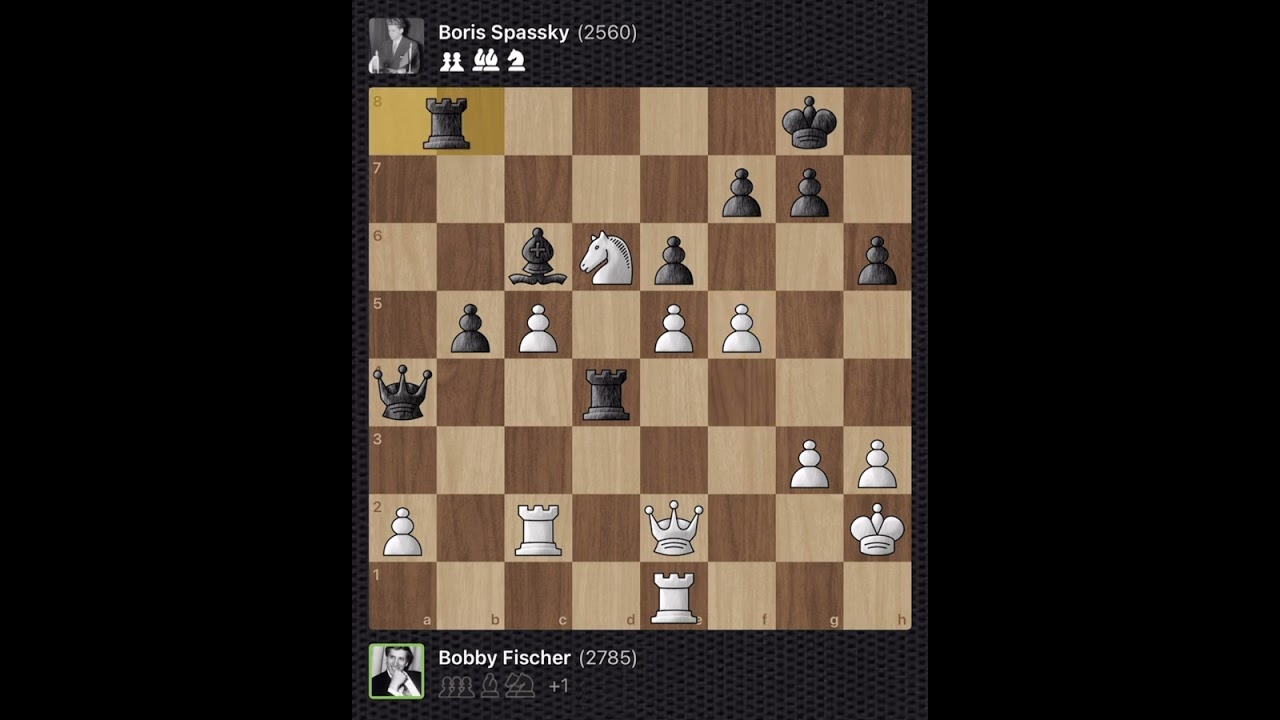 GAME 6 - Bobby Fischer USA vs Boris Spassky USSR 1-0 #chess #chesstikt