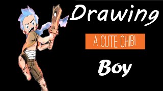 Time Lapse Drawing - Cute Chibi Boy