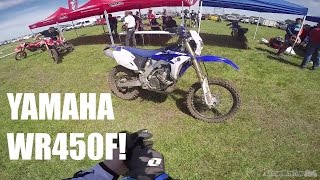 2015 Yamaha WR450F Test Ride! Almost wrecked it!