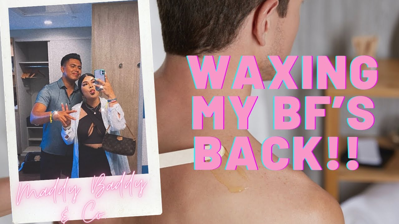 Back Wax Using Satin Smooth Wax Kit (Esthetician Waxes Boyfriends Back