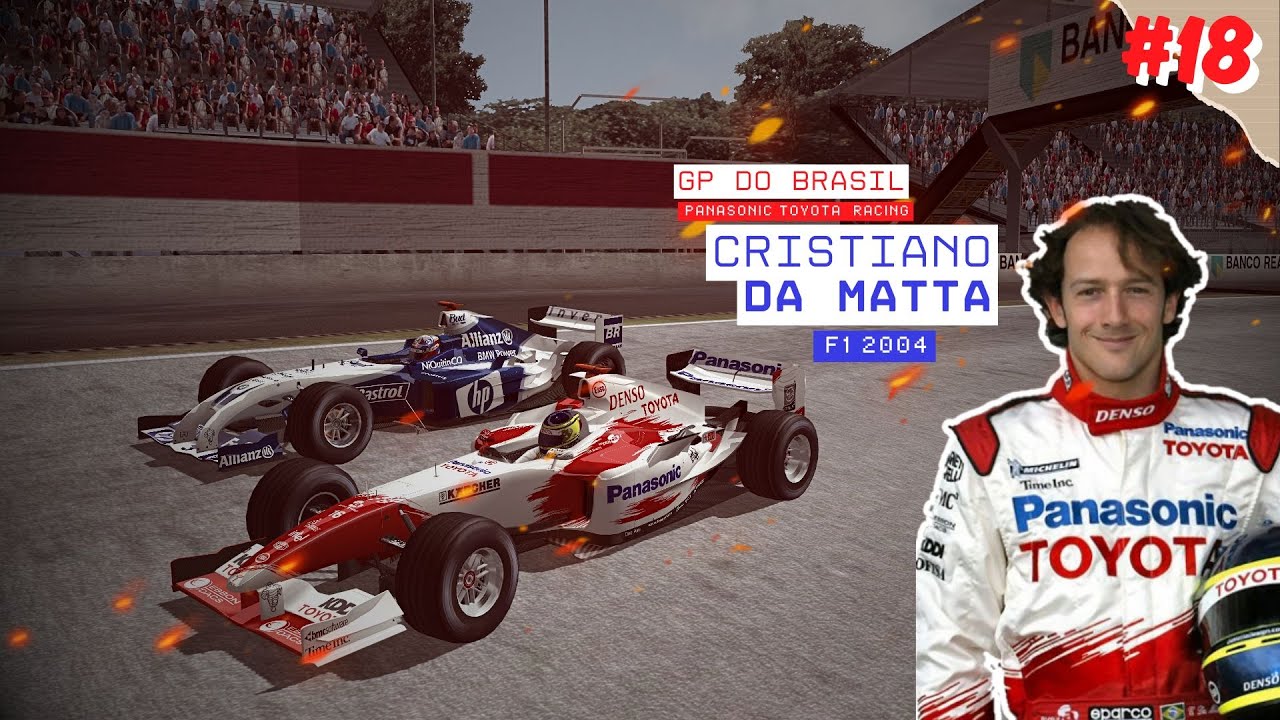 F1 CHALLENGE 2004 | PANASONIC TOYOTA RACING | GP DO BRASIL | DA MATTA VS ALONSO, FINAL ÉPICO | 18
