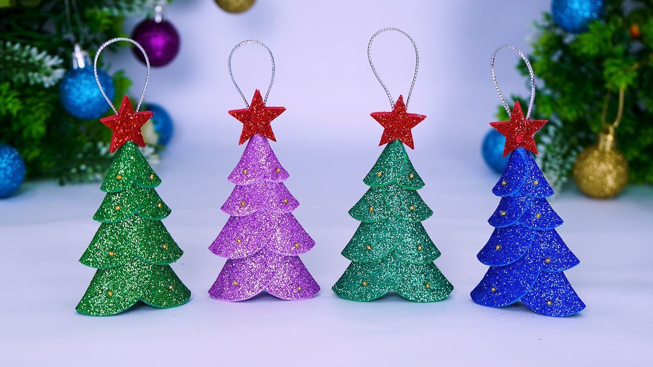 Easy Tree Shaped Ornaments Making Ideas🎄Christmas Decorations🎄 ...