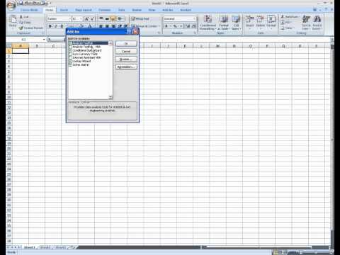 Video: Hur öppnar jag dataanalys i Excel 2007?