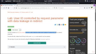 User ID controlled by request parameter with data leakage in redirect (Video Solution) | 2021