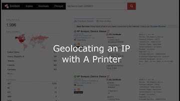 Geolocating an IP Address with a Printer