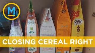 Sick of the ripped top your cereal box that never closes right? this
hack is for you.
--------------------------------------------------------------------...