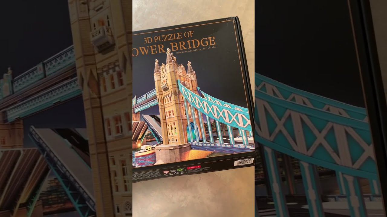The sheets of 3D Puzzle Cubicfun Tower Bridge LED 