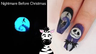 glow in the dark nightmare before christmas nails