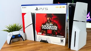 UNBOXING ASMR PS5 Slim + Accesories + LG Oled C2/C3 Modern Warfare 3 Test