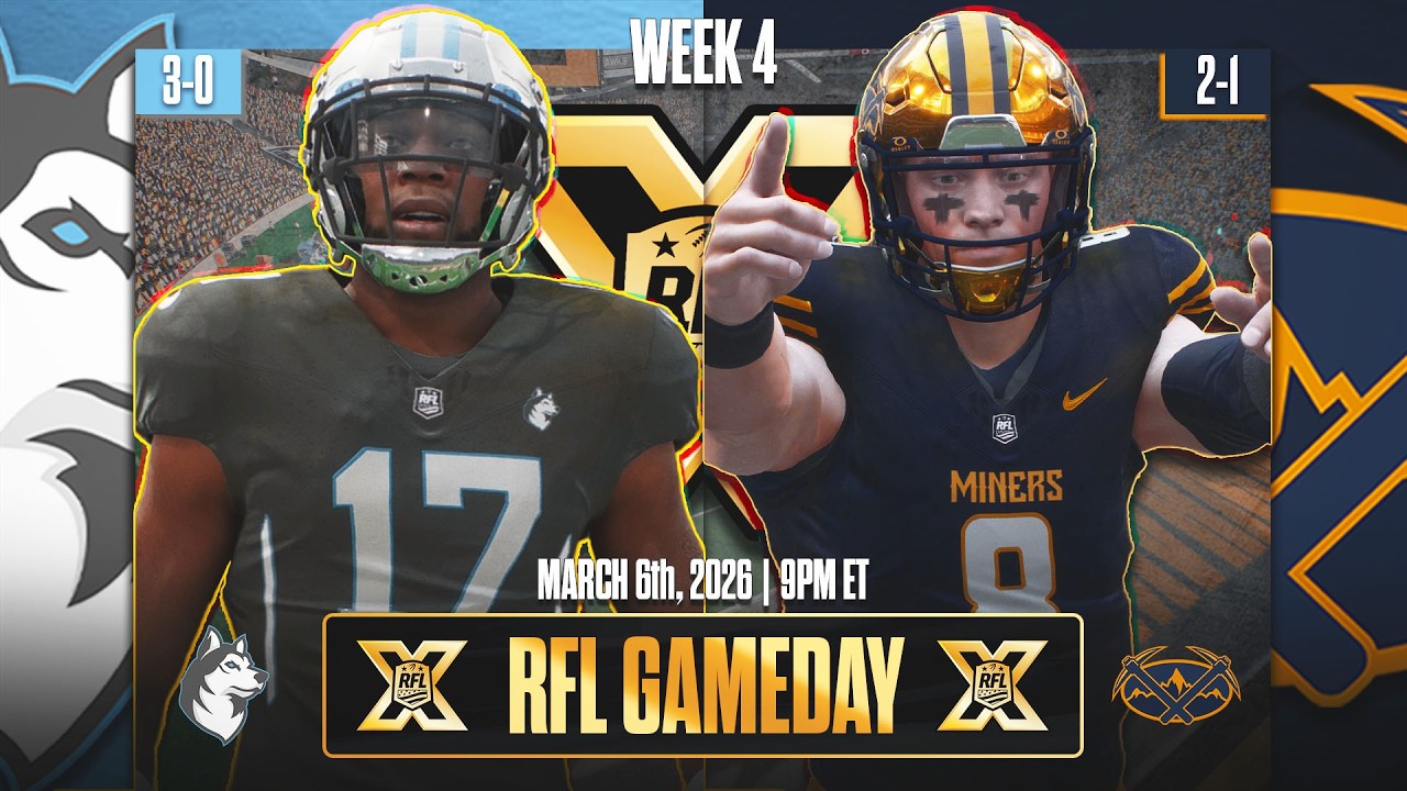 RFL Season X: Huskies vs Miners Week 4 | Madden 26 Teambuilder Franchise!