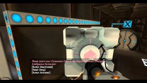 Portal Walkthrough Part: 4 COMPANION CUBE!