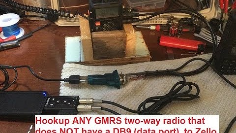 🔺hookup ANY GMRS two way radio does NOT have DB9 (data) to Zello gateway, NO VOX, No interface box🔺