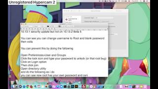 macOS High Sierra 10.13.2 Beta 5 - Unregistered Hypercam 2 Edition - How to fix root account bug