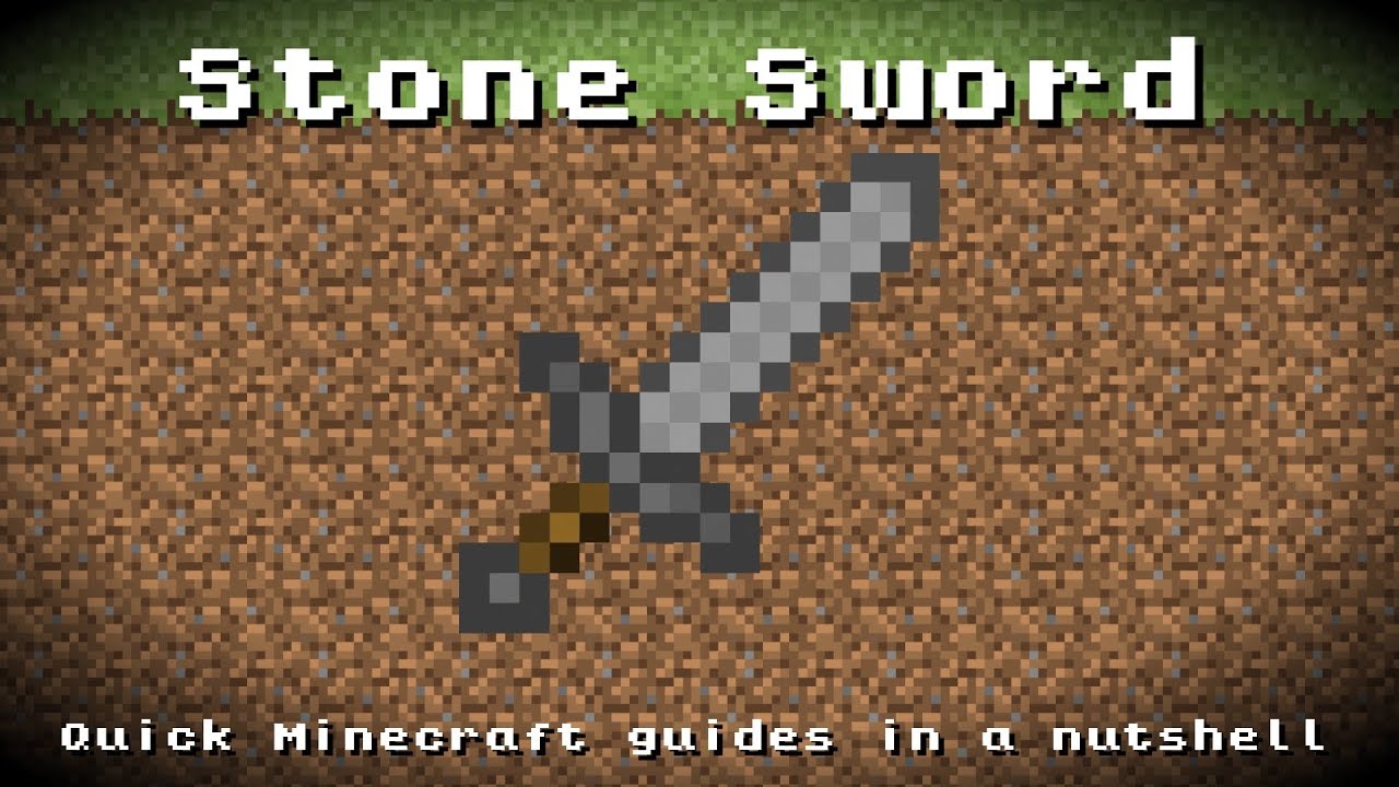 Minecraft - Stone Sword! Recipe, Item ID, Information! *Up to date