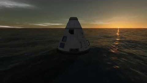 Sunset, Kerbal Space Program, JNSQ, EVE and Scatterer mods.