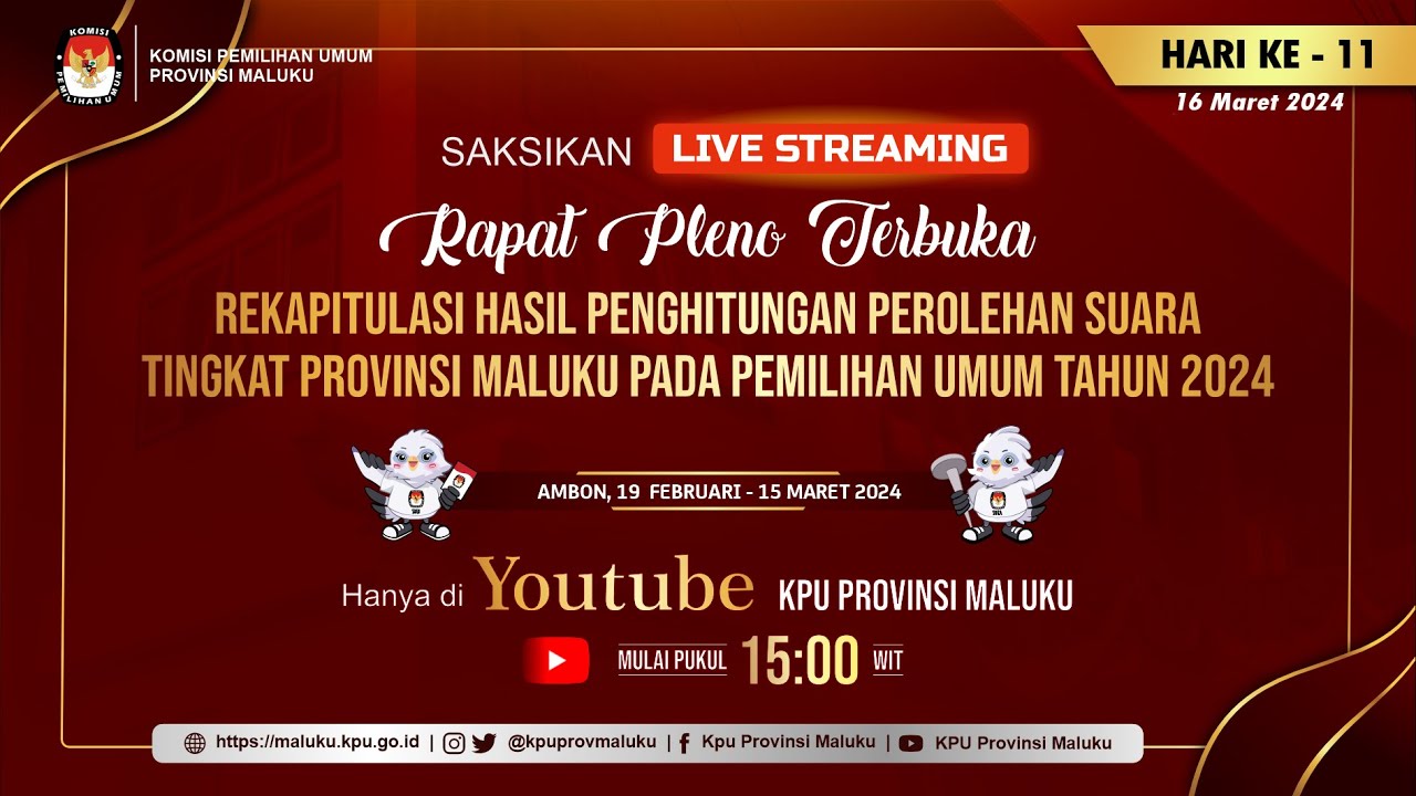 Hari ke 11 Panel A  - RAPAT PLENO TERBUKA KPU PROVINSI MALUKU