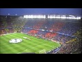 Himno y alineaciones Semifinales Champions 2010-11 Camp Nou