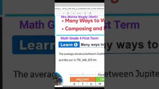 math grade 4 first term unit1 lessons 5 and 6 composing and decomposing 