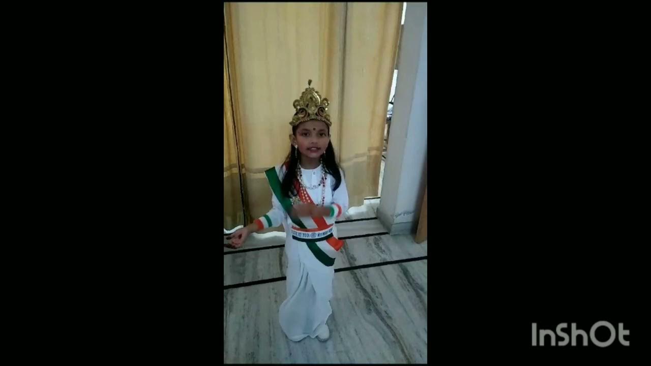Bharat Mata Speech Fancy dress Competition YouTube