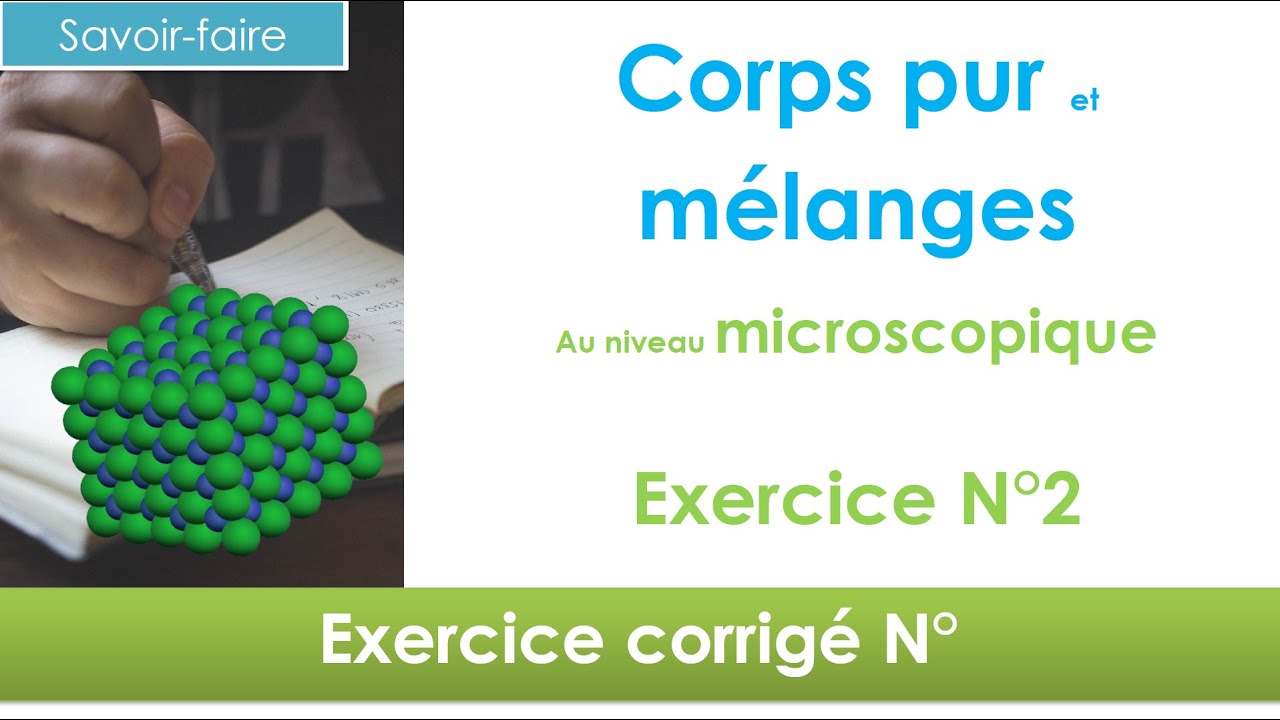 Distinguer corps purs et mélanges au niveau microscopique en 2