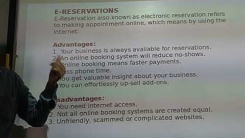 16. E-reservation Advantages Disadvantages