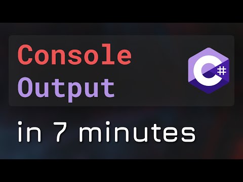 #4 Console Output in C# Programming (Hindi)