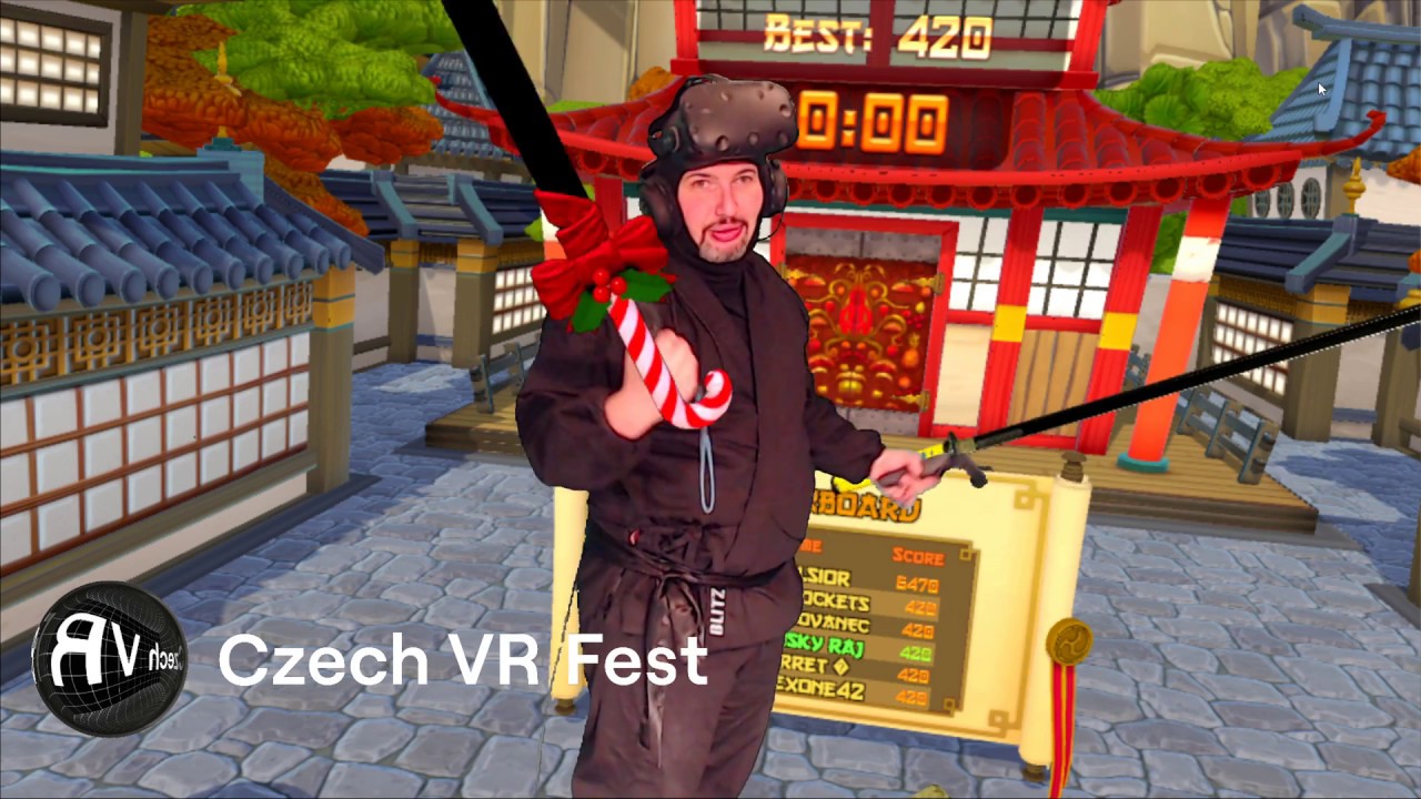 Fruit Ninja VR | Gameplay v mixované realitě | HTC Vive | CZ 1440p