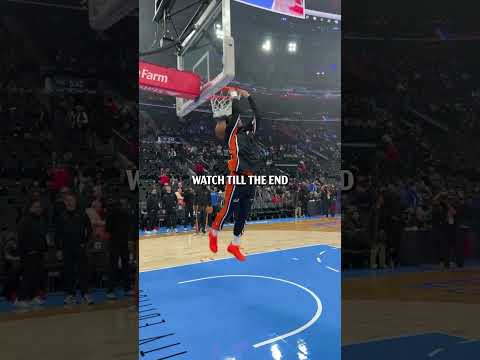 Pregame dunk goes wrong 😂