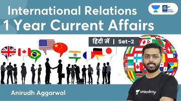 UPSC 2021 Current Affairs Crash Course | International Relations Set-2 by Anirudh in Hindi #UPSC​
