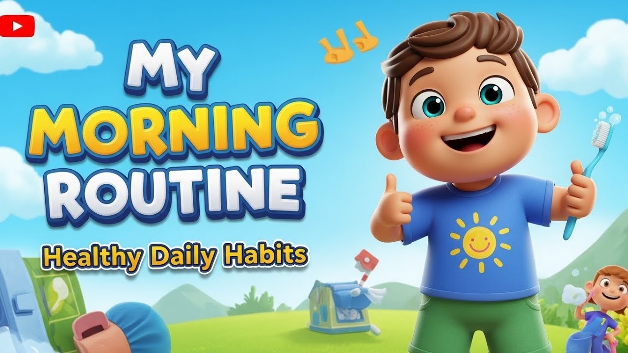 My Morning Routine 🌞 | Healthy Daily Habits for Kids & Toddlers | Kids Learning Animation