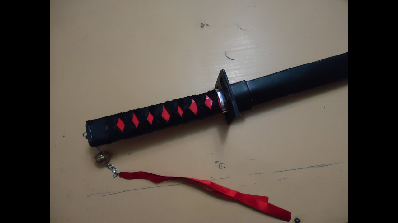 Como hacer una katana con papel y palitos (part 1) YouTube