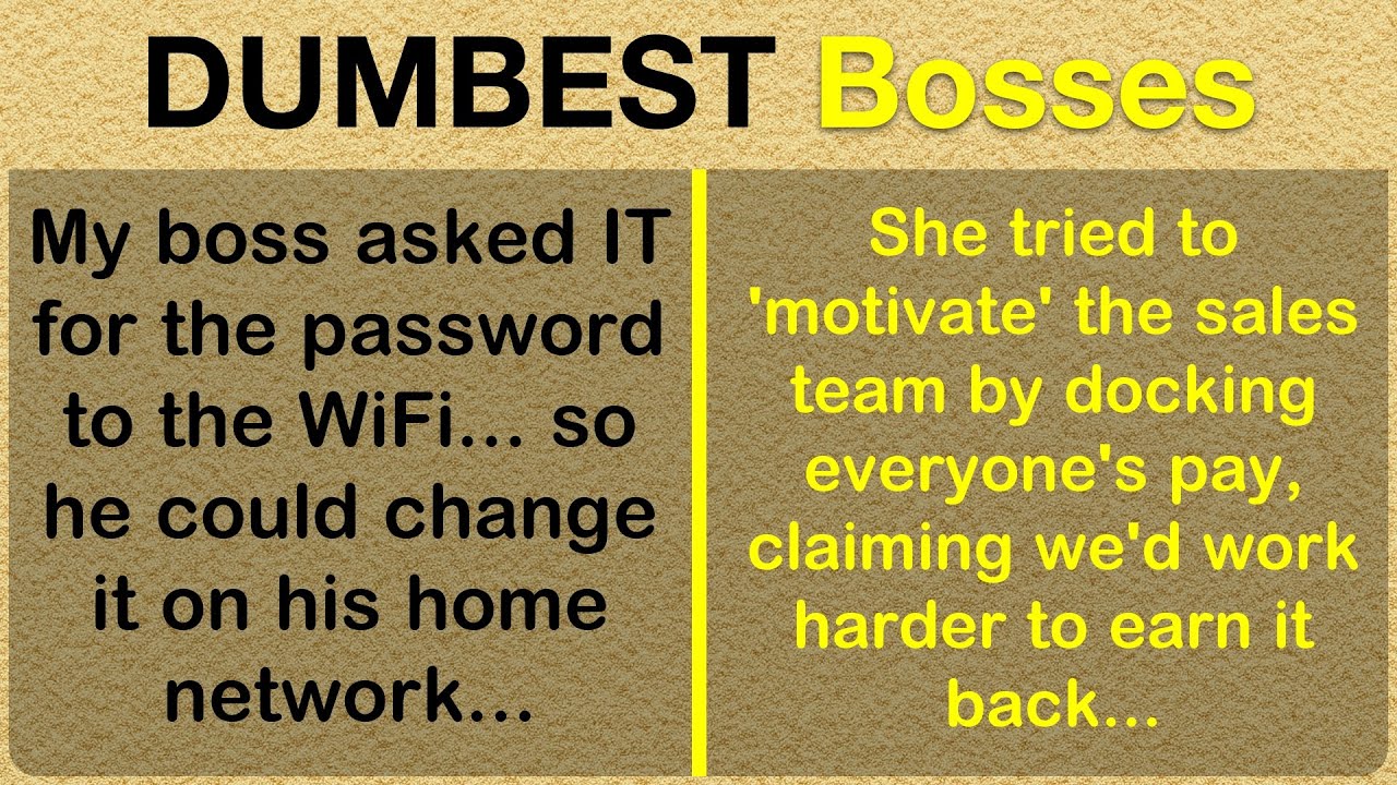 My Boss is an IDIOT: Craziest and Dumbest Boss Stories! 👔🤦‍♂️