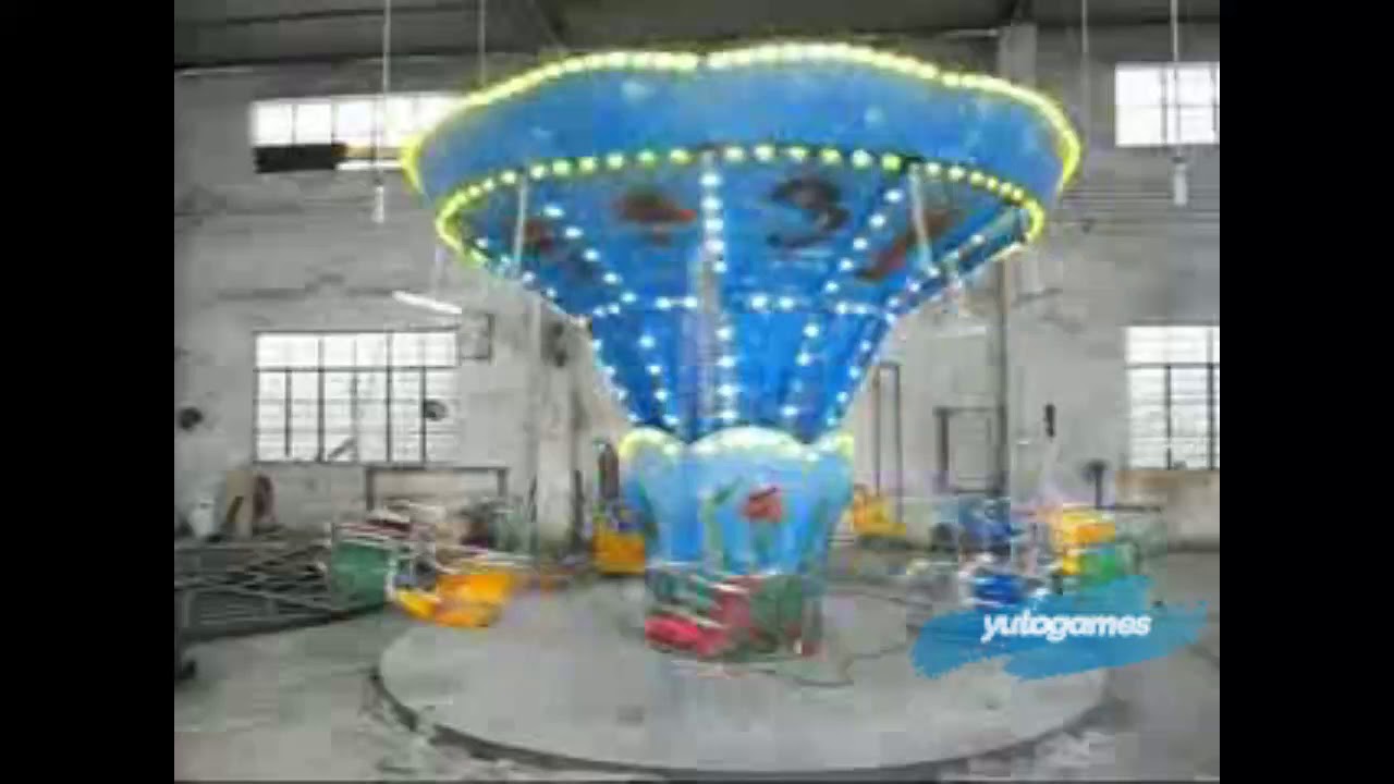 Factory Price 12 Seats Ocean Style Flying Chair|Outdoor Theme Park Swing Kids Ride For Sale