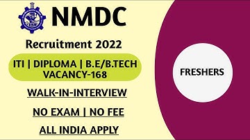 NMDC RECRUITMENT 2022 | NMDC APPRENTICE RECRUITMENT 2022 | NMDC APPRENTICESHIP 2022
