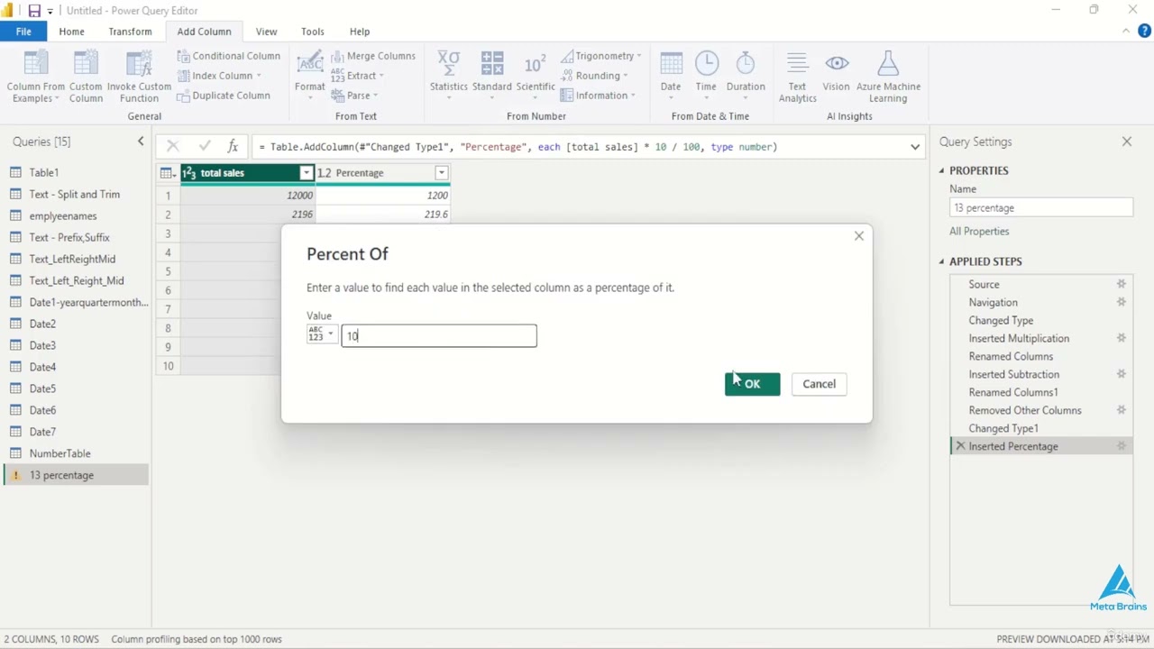 13. Number Functions in Power Query Day 2