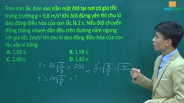 [VÍ DỤ 1] 12. CON LẮC ĐƠN CHỊU TÁC DỤNG LỰC QUÁN TÍNH