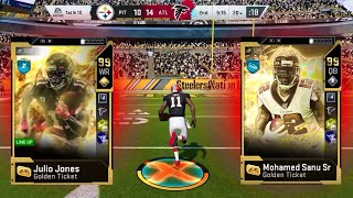 WE ADDED GOLDEN TICKET JULIO AND SANU TO THE FALCONS THEME TEAM! - MADDEN 20 ULTIMATE TEAM