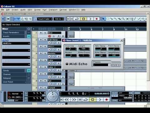 Cubase SX 2.2. MIDI-эффект MidiEcho