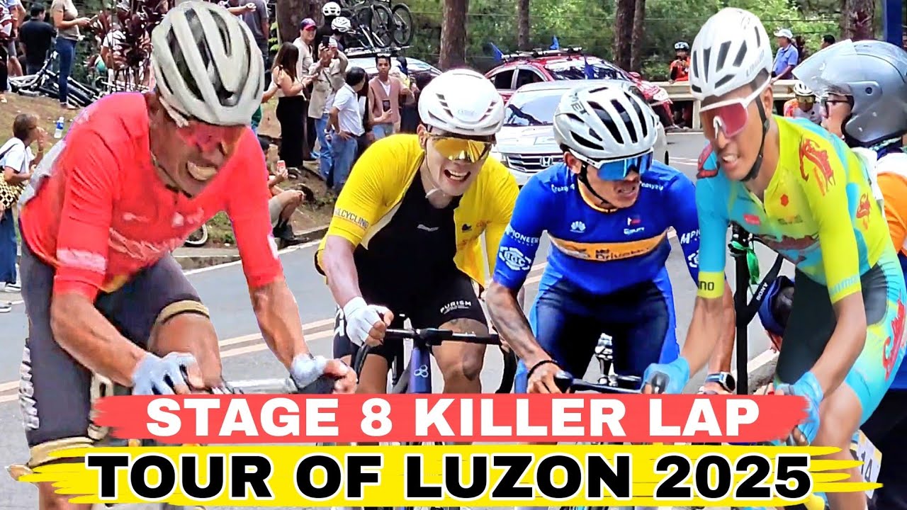 TOUR OF LUZON STAGE  8 KILLER LAP 177 KMS LINGAYEN TO BAGUIO CITY.GRABE ANG MGA PANGYAYARE SA AHON
