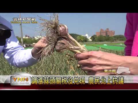 雲林新聞網-調漲蒜頭關稅沒兌現 農民北上抗議
