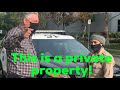 Company owner claims sidewalk is private property (full version)1st amedment- fail