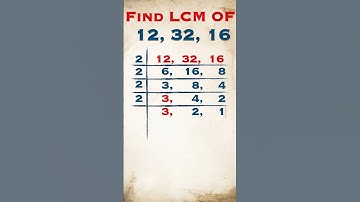 LCM of 12, 32, 16 / #shorts / #maths  / #viral / #lcm_and_hcf  / #lcm #hcf