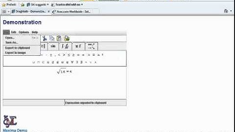 Using DragMath to embed Latex Math formulas in Moodle