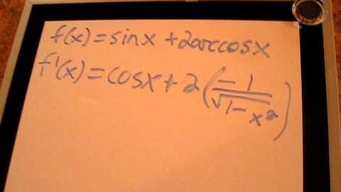 Derivatives of Trigonometric and Inverse Trigonometric Functions: Example